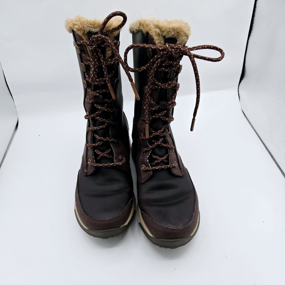 Chaco Mohagany Brown Leather Women's Boots Size 6 - Picture 3 of 11